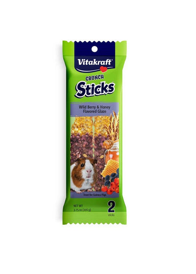 Vitakraft Crunch Sticks Guinea Pig Treats Wild Berry & Honey 3.75 oz 2 ct