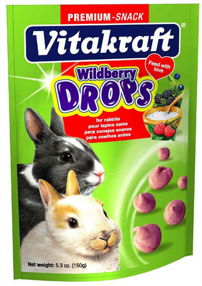 Vitakraft Drops w/Wild Berry Treat for Rabbits 5.3 oz
