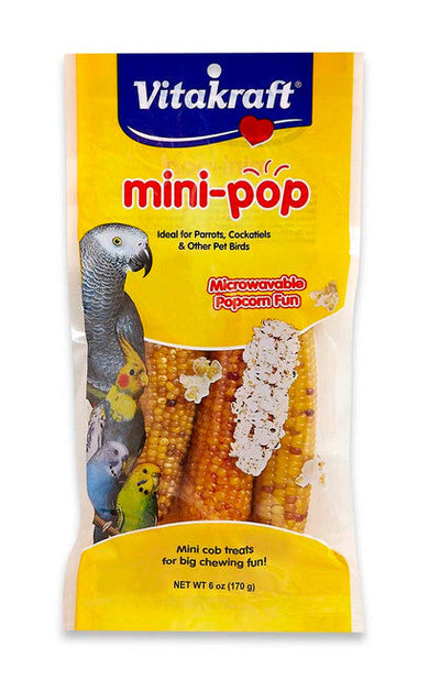 Vitakraft Mini - Pop Corn Cob Bird Treat 6 oz 4 Count