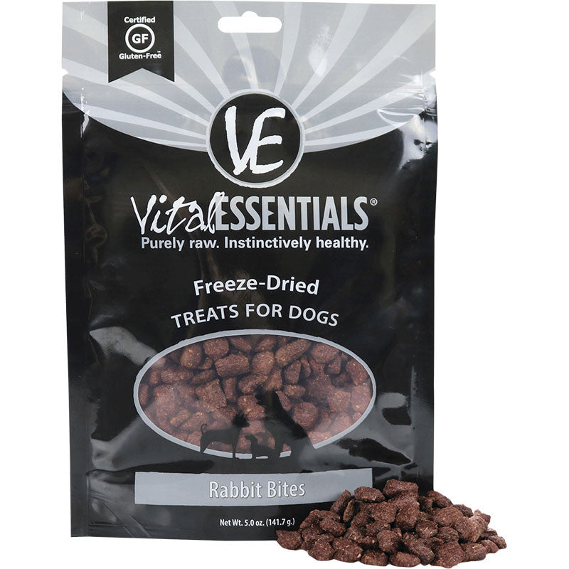 Vital Essentials Dog Freeze-dried Treat Rabbit Bites 5oz 033211005304