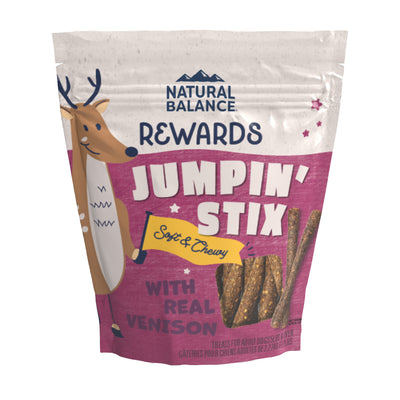 Natural Balance Pet Foods Rewards Jumpin' Stix Soft & Meaty Dog Treats Venison 10 oz 723633014083