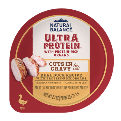 Natural Balance Pet Foods Ultra Protein Cuts in Gravy Wet Cat Food Duck 10ea/2.7 oz 723633007030