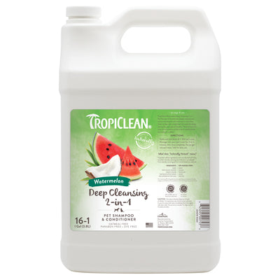 TropiClean Watermelon Deep Cleansing 2-in-1 Shampoo and Conditioner 1 gal 645095007536