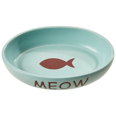 Spot Portofino Oval Cat Dish Sky Blue 6 in 077234586242
