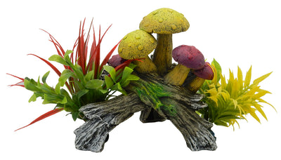 Blue Ribbon Pet Products Exotic Environments Mushroom Hideaway w/Plants Aquarium Ornament Small 030157020897