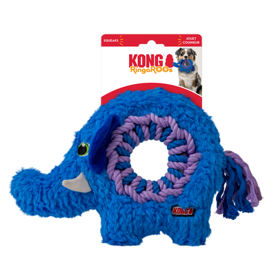 KONG Ringaroos Dog Toy Elephant Medium 035585506401