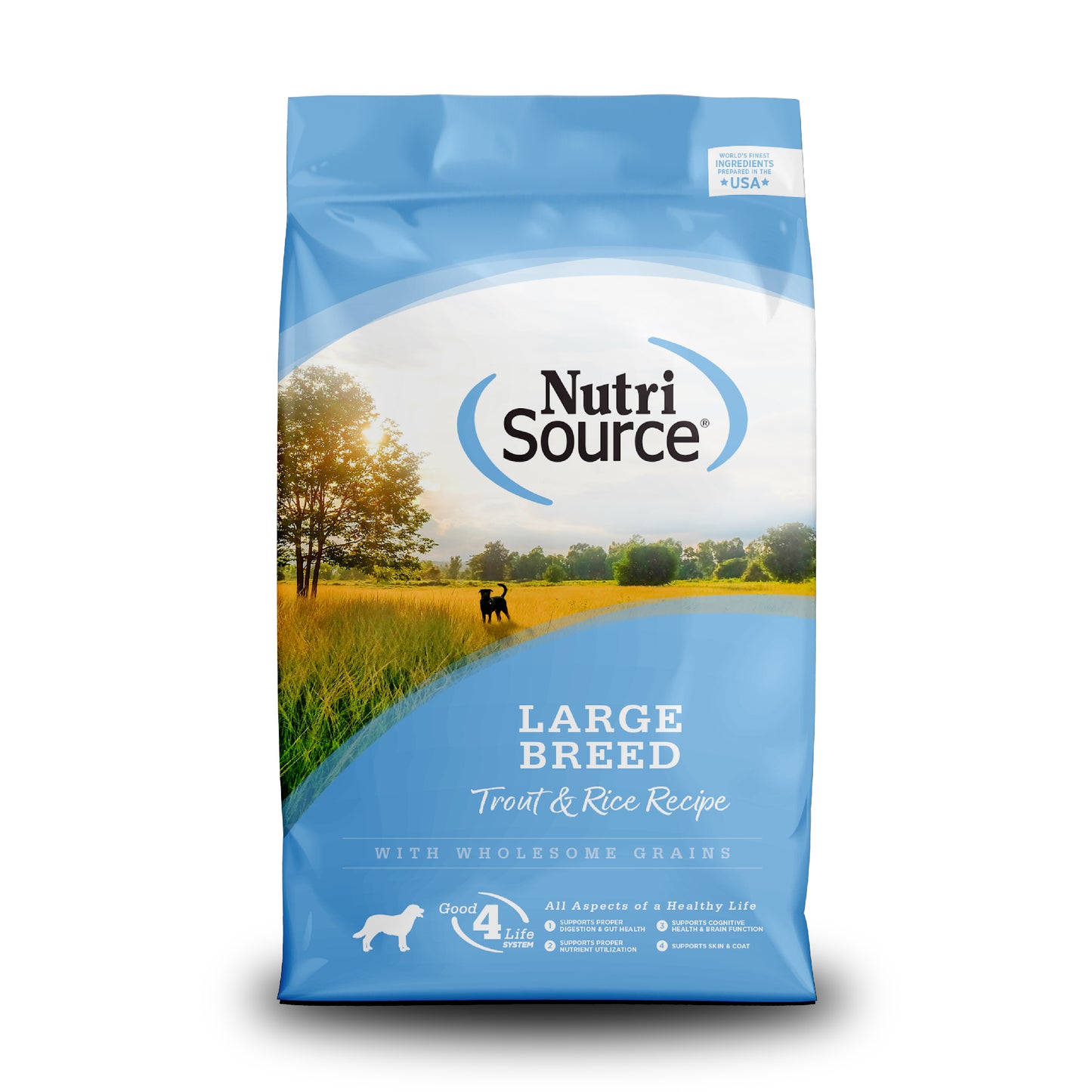 NutriSource Large Breed Dry Dog Food Trout & Rice 26 lb 073893269069