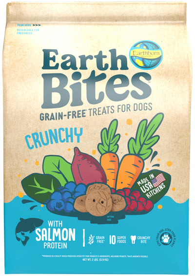 Earthborn Holistic EarthBites Crunchy Dog Treats Salmon & Pumpkin 2 lb 034846723632