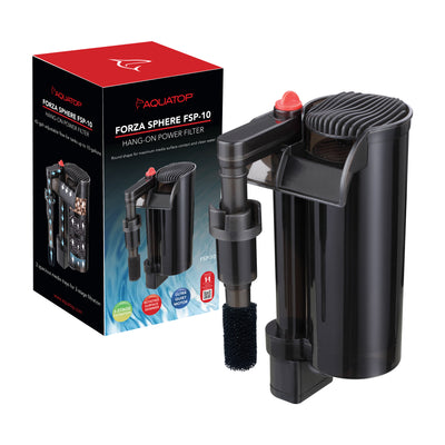 Aquatop Forza Sphere 10 Power Hang-On Power Filter for Tanks up to 10gal 10 gal 810146751045