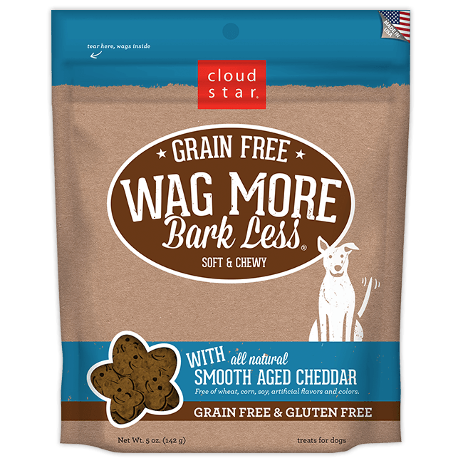 Wag More Bark Less Grain Free Soft & Chewy Treats with Smooth Aged Cheddar 5Z {L+1x} 938136 693804762009