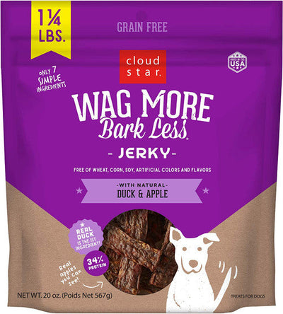 Wagmore Dog Jerky Grain Free Duck Apple 20oz