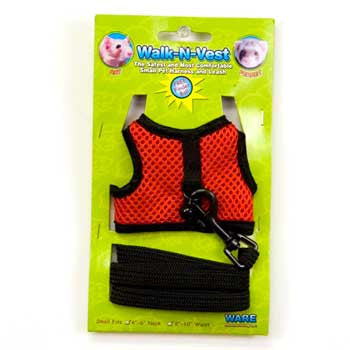 Ware Walk-N-Vest Mesh Harness & Lead Small {L+1} 911244 791611038017