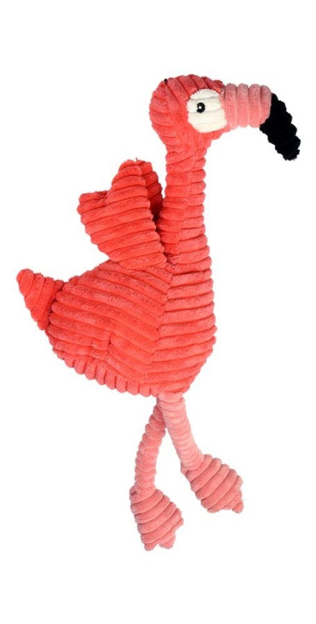 Multipet Pet Envy Corduroy Flamingos 17 - Assorted Dog Toy