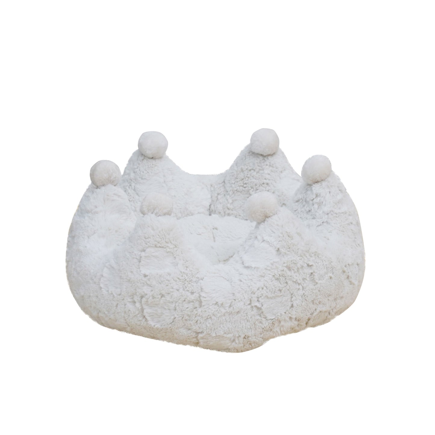 PetPals Rose Crown Pet Bed Ivory 17.7 in 818483018821