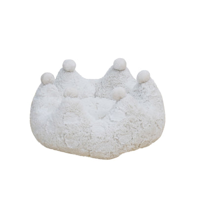 PetPals Rose Crown Pet Bed Ivory 17.7 in 818483018821