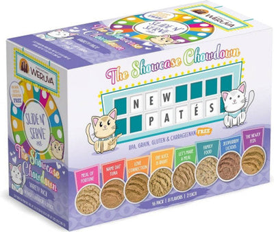 Weruva Slide N’ Serve Grain Free The Showcase Chowdown Variety Pack Wet Cat Food Pouch - 2.8 - oz Case Of 16 - {L + x}