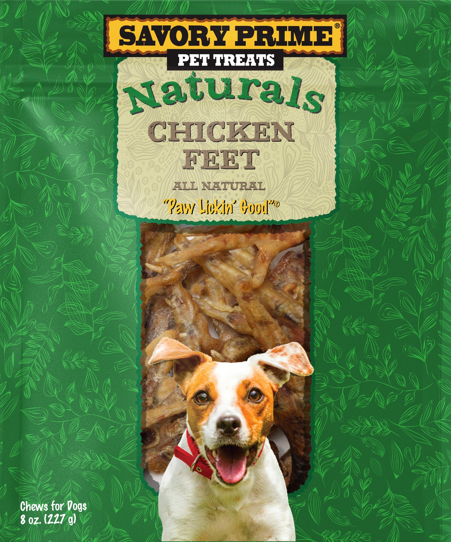 Savory Prime Naturals Chicken Feet Dog Chews 8 oz 810359003351