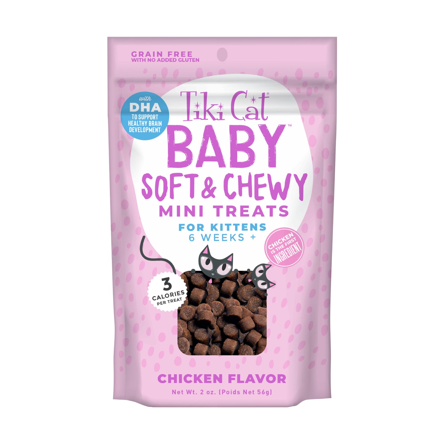 Tiki Cat Baby Soft & Chewy Kitten Treat Chicken 8ea/2 oz 693804990310