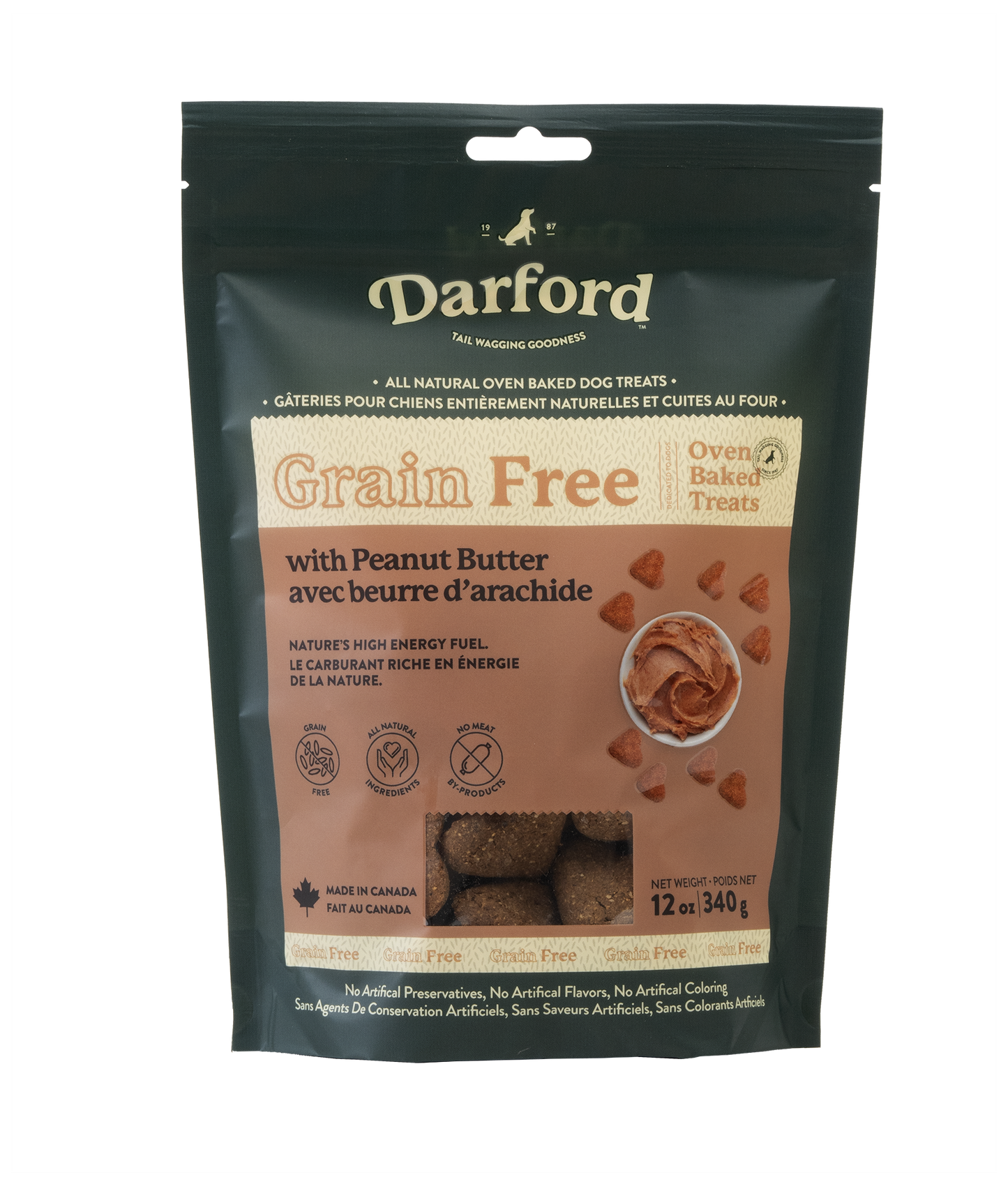 Darford Grain Free Dog Biscuits Peanut Butter Recipe 12 oz 064863012945