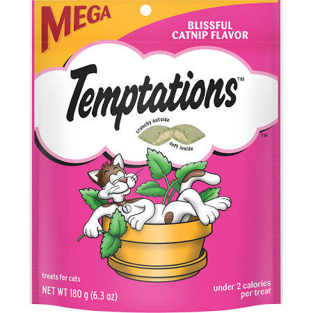 Whiskas Temptations Mega Blissful Catnip Cat Treats 10/5.5Z {L-1}798112 023100116433