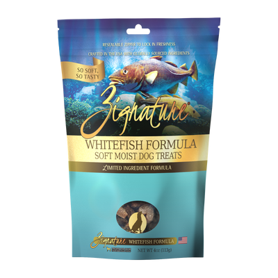 Zignature Whitefish Soft Moist Treats Dog 4 oz