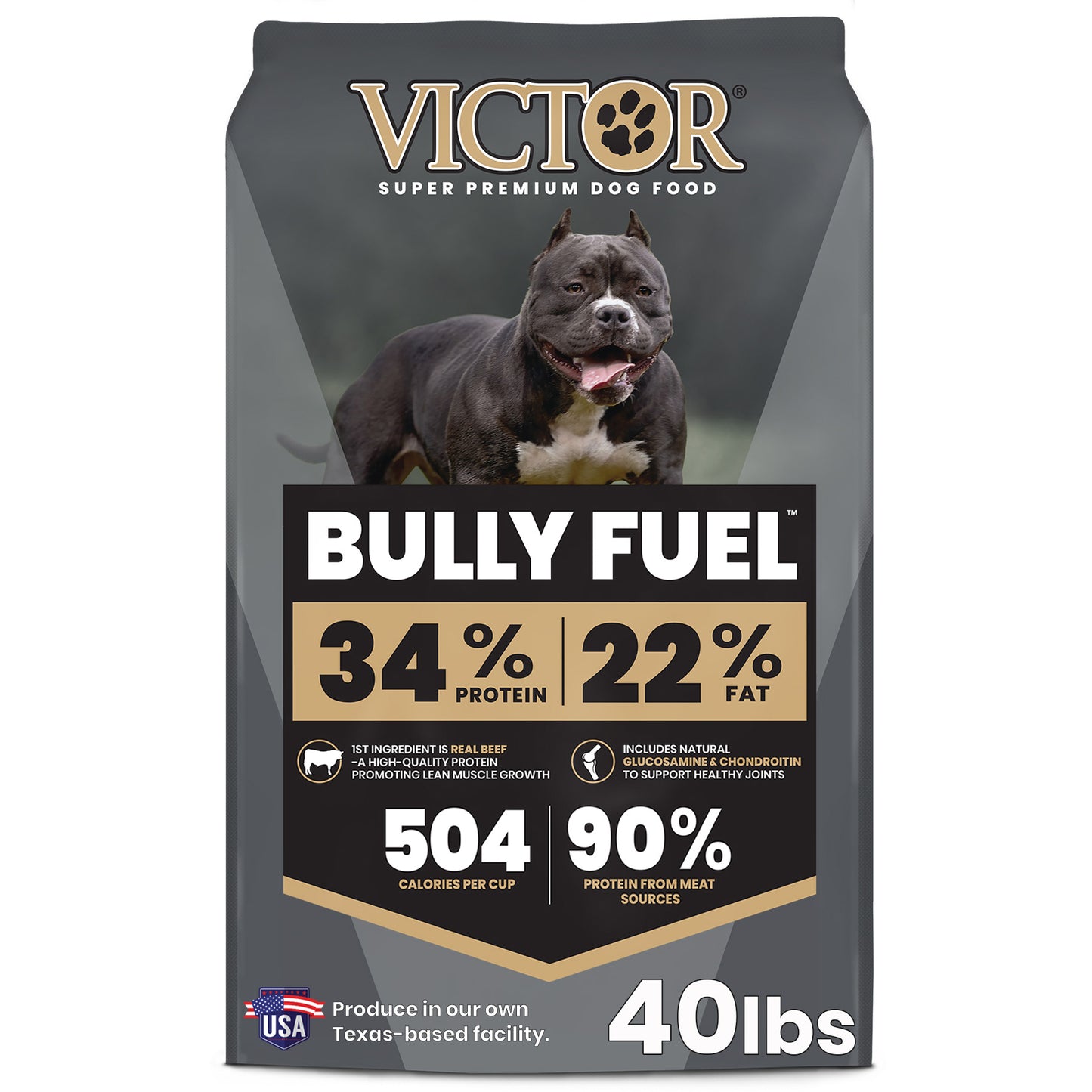 Victor Bully Fuel Dry Dog Food Beef & Chicken 40 lb 899944446667