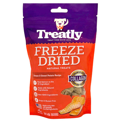 Treatly Freeze Dried Dog Treats Salmon & Sweet Potato 3 oz 094983004162