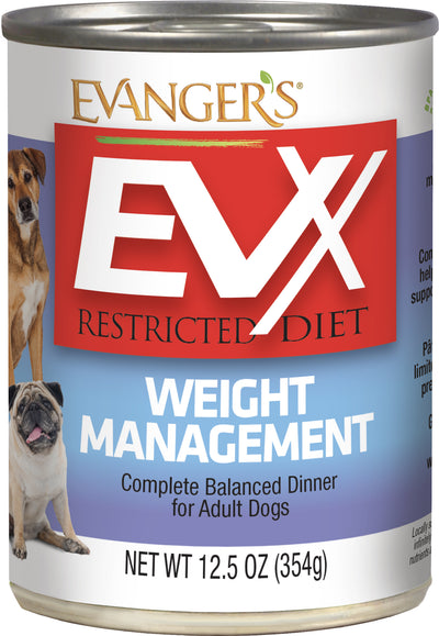 Evanger's EVx Restricted Diet Weight Management Wet Dog Food 12ea/12.5 oz 077627202018