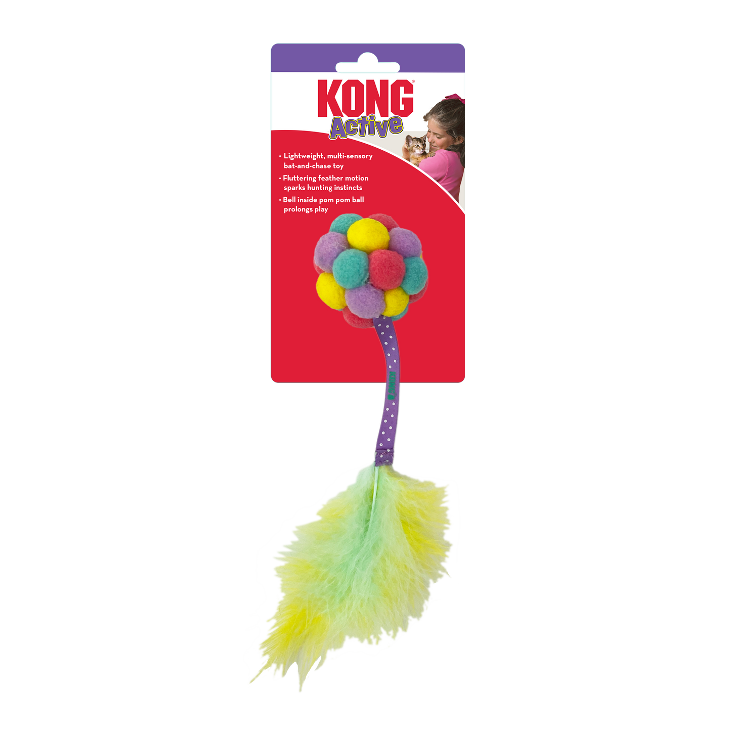 KONG Cat Active Bubble Ball Cat Toy Assorted Color 035585524047