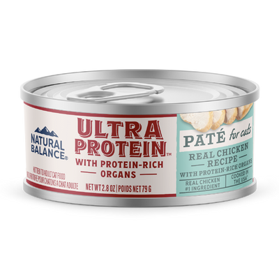 Natural Balance Pet Foods Ultra Protein Pate Canned Cat Food Chicken 24ea/2.8 oz 723633006972