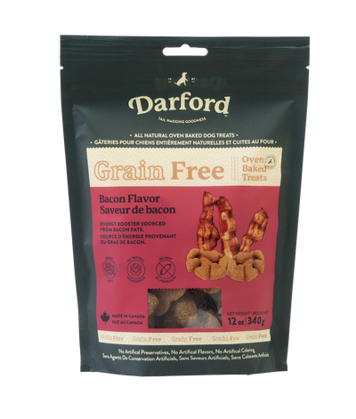 Darford Grain Free Dog Biscuits Bacon Recipe Regular Bacon 12 oz 064863012648
