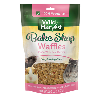 Wild Harvest Bakeshop Waffles Small Animal Chews Real Carrots 2 oz 026851993049