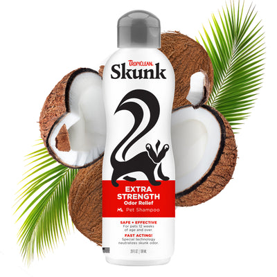 TropiClean Skunk Odor Control Dog Shampoo 20 oz 645095008281