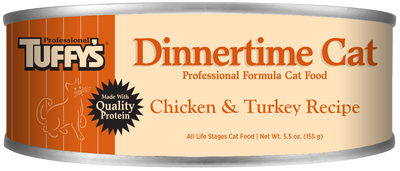 Tuffy's Dinnertime Canned Cat Food Chicken & Turkey 24ea/5.5 oz 073893022237