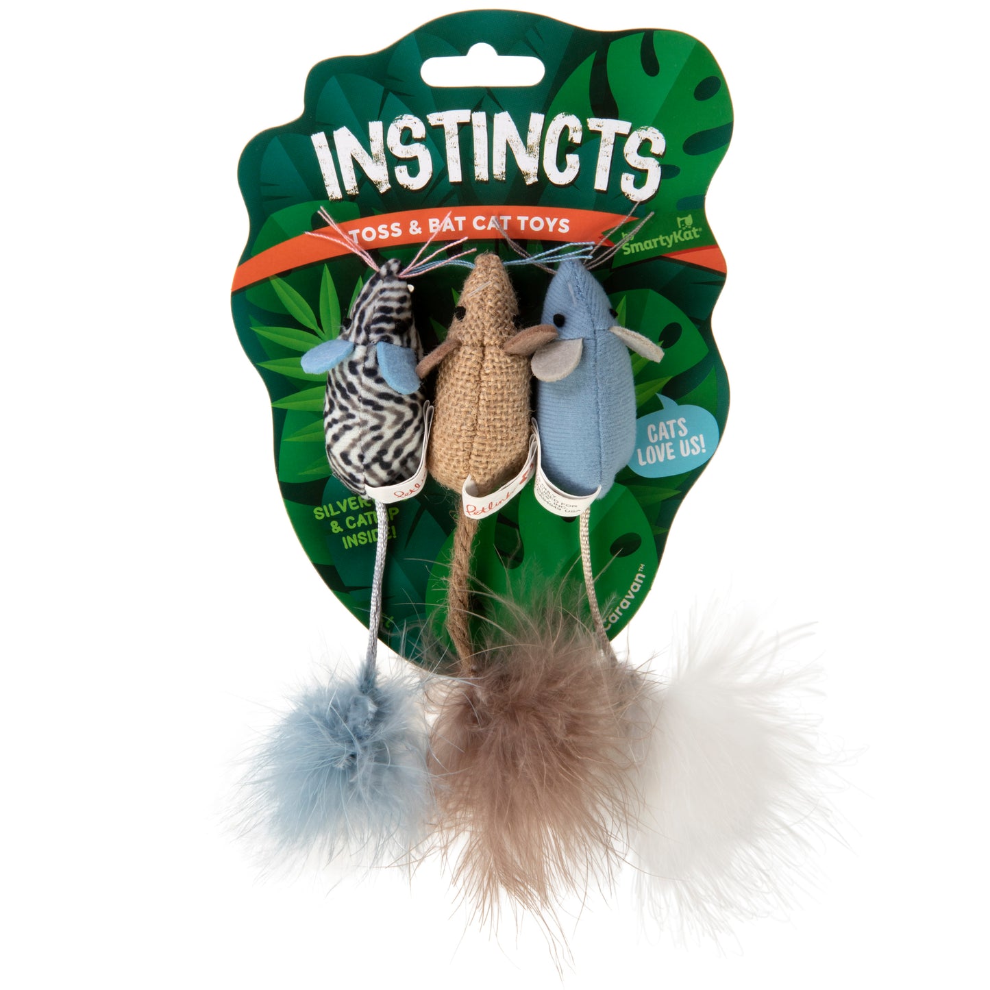 SmartyKat Catnip Caravan HappyNip Silvervine & Catnip Mice Cat Toy Mice 3 pk 786306420734