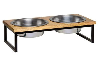 Loving Pets Black Label Raised Wooden Top Diner 2 qt 842982076853