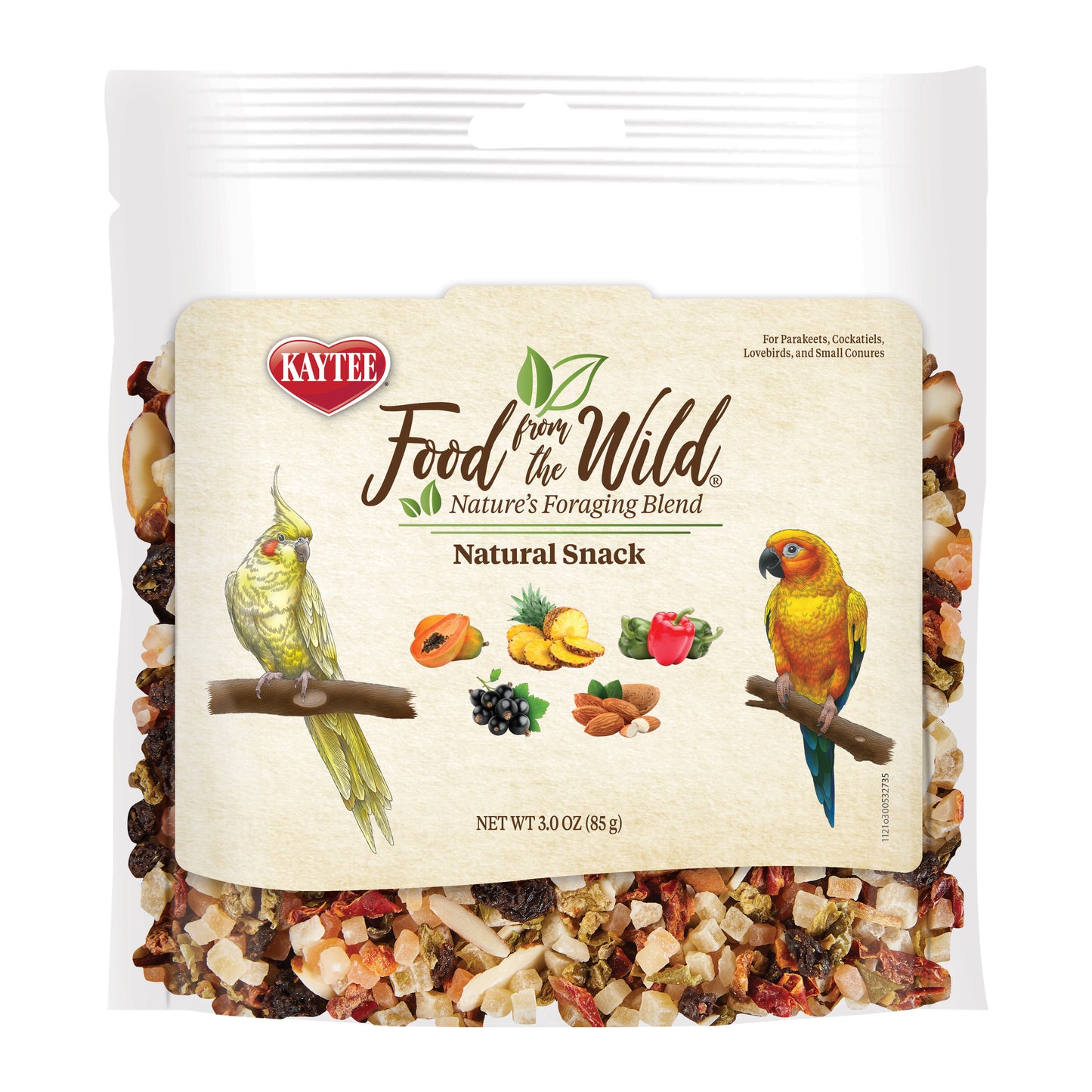 Kaytee Food From the Wild Natural Snack Small Pet Bird 3 oz 071859006253