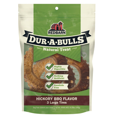Redbarn Pet Products Dur-A-Bulls Tire Hickory BBQ 3Ct, Large 785184011041