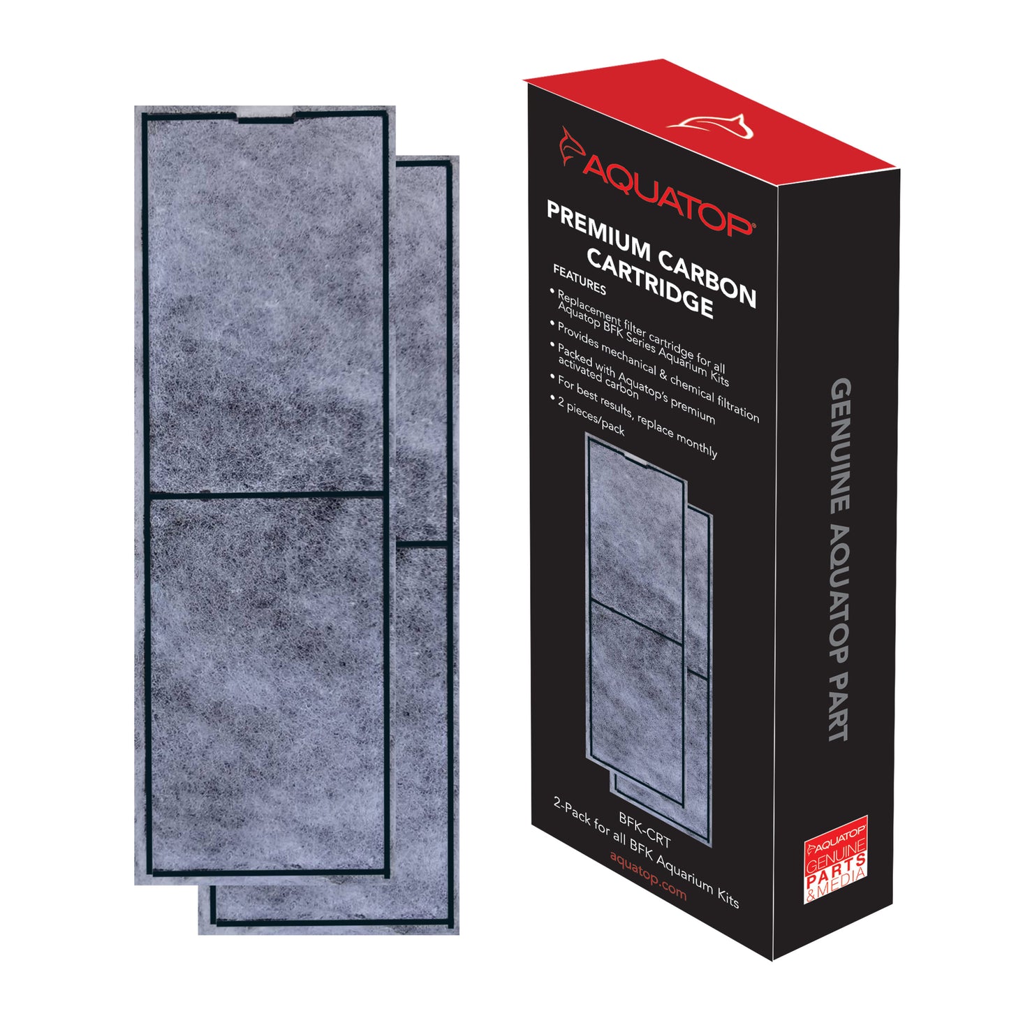 Aquatop Premium Carbon Cartridge for BFK Formosa Aquarium Kits 2 pk 850047393913
