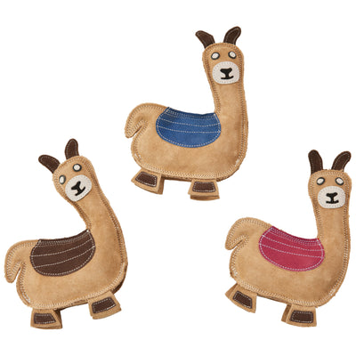 Spot Dura-fuse Leather Llama Dog Toy Assorted Color 9 in 077234548066