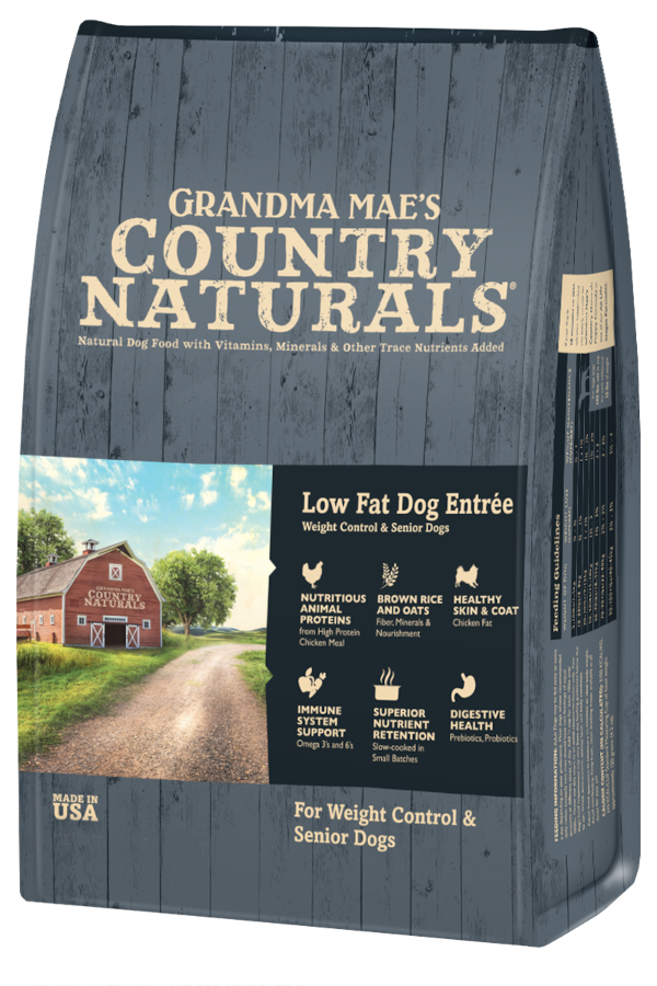 Grandma Mae's Country Naturals Low Fat Dry Dog Food Chicken & Rice 24 lb 850042318546