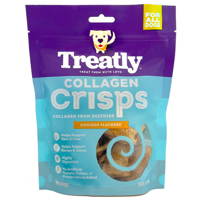 Treatly Collagen Crisps Dog Treats Chicken 5 oz 094983004407