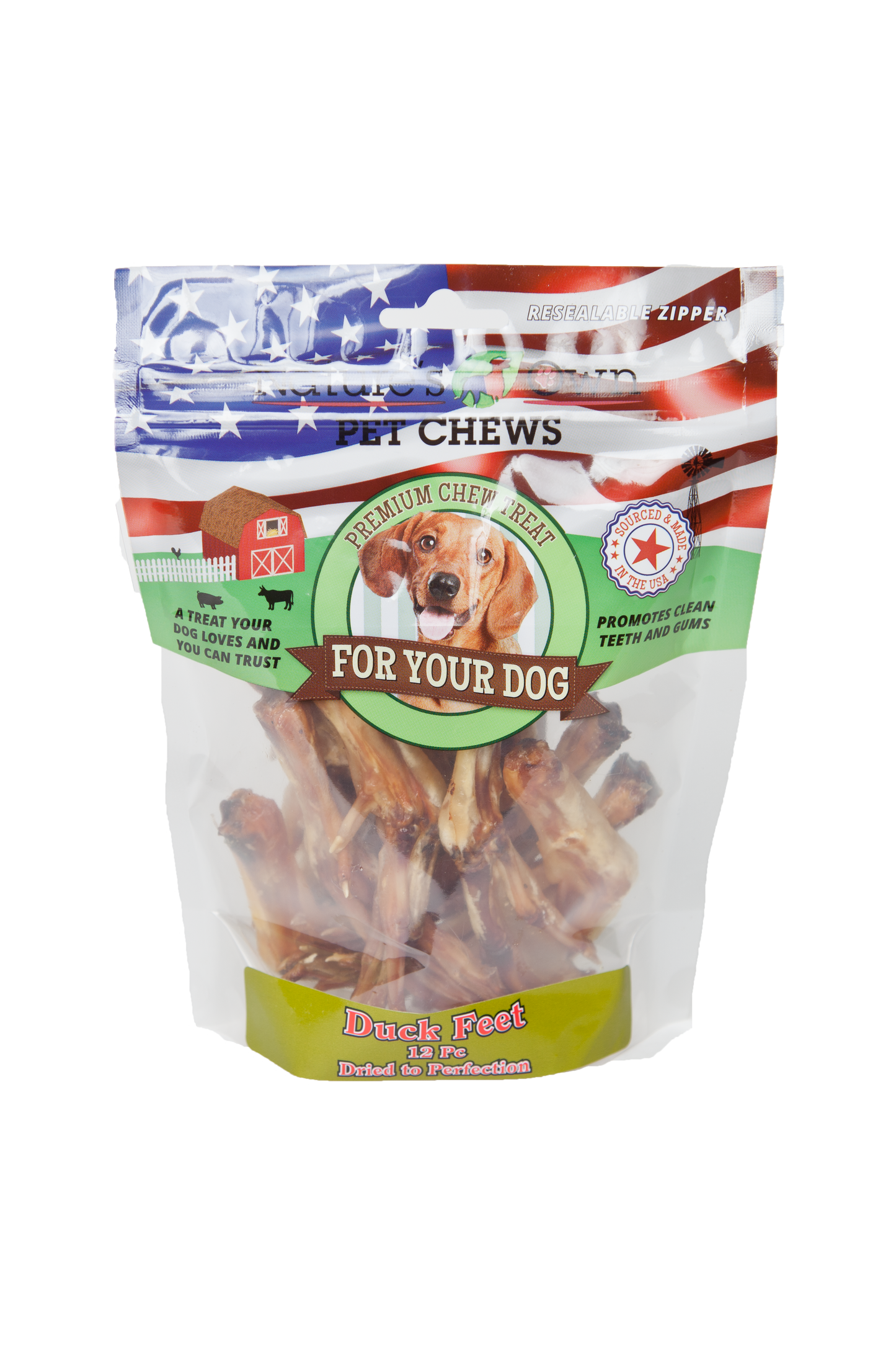 Nature's Own Duck Feet Dog Treats 12Pc 739598902716