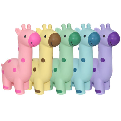 Multipet Minipet Latex Giraffe Dog Toy Assorted Color 5.75 in 784369442120