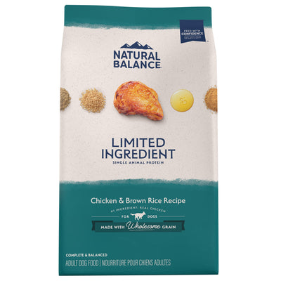 Natural Balance Pet Foods Limited Ingredient Dry Dog Food Chicken & Brown Rice 24 lb 723633014489