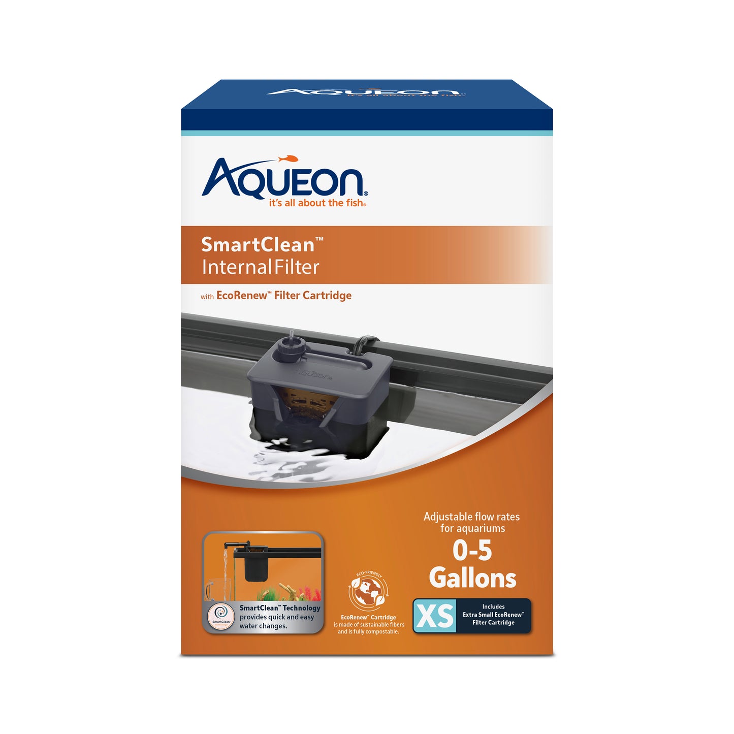 Aqueon QuietFlow Internal Filter with SmartClean Technology Extra Small 015905002479