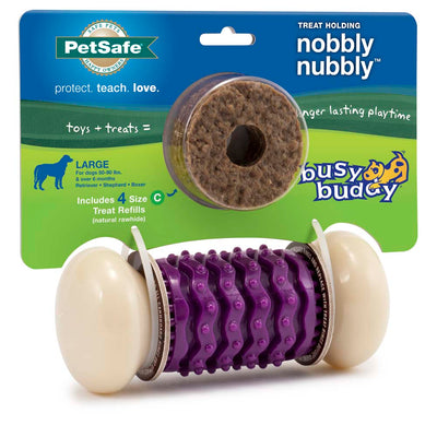 Busy Buddy Nobbly Nubbly Dog Chew Multi-Color Large 759023096193