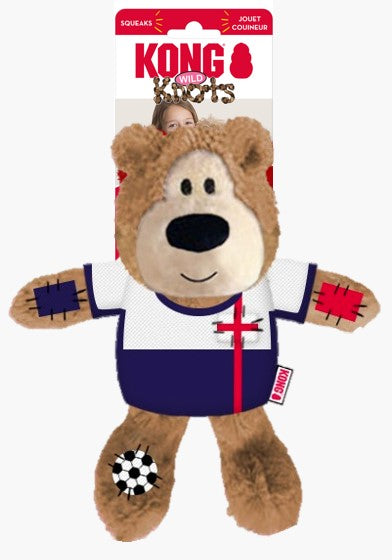 KONG Wild Knots Sport Bear Dog Toy England Medium 035585539034