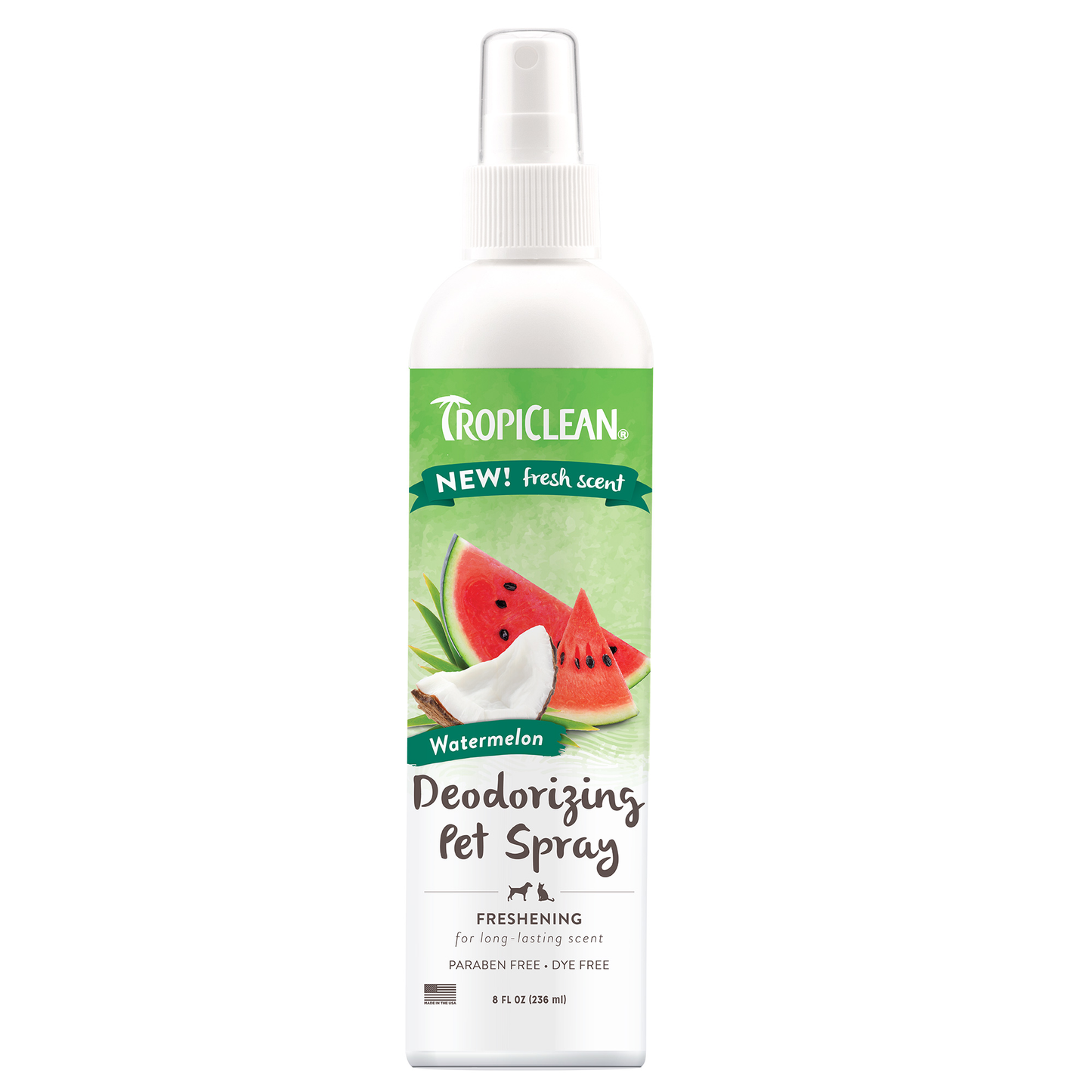 TropiClean Deodorizing Pet Spray Watermelon 8 oz 645095006157