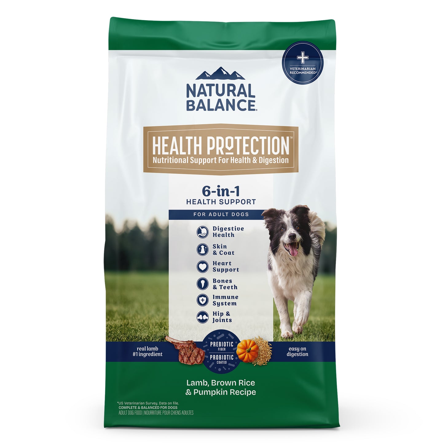 Natural Balance Pet Foods Health Protection Dry Dog Food Lamb, Rice & Pumpkin 24 lb 723633006668